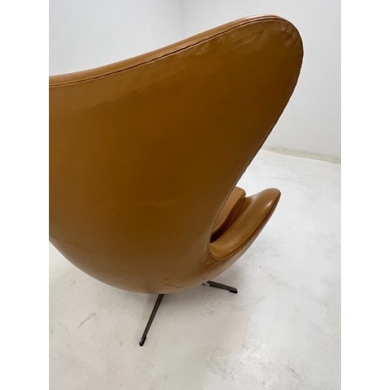 gebruikte Fritz Hansen 3316 Fauteuil Egg Chair Natural Leather